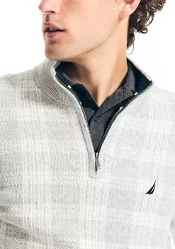 Top 10 💯 Nautica Sustainably Crafted Plaid 1/4 Zip Sweater 😉 -Cheap Nautica Store Belk 84