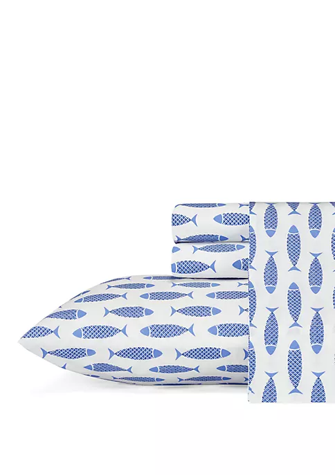 Best deal π Nautica Woodblock Fish Sheet Set π 3 Best deal π Nautica Woodblock Fish Sheet Set π - Image 3