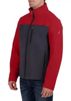 Cheapest 👍 Nautica Soft Shell Color Block Bonded Jacket 🔔 -Cheap Nautica Store Belk 861
