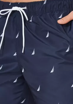 Discount 🥰 Nautica 8 Inch J-Class Print Swim Trunks ⌛ -Cheap Nautica Store Belk 893