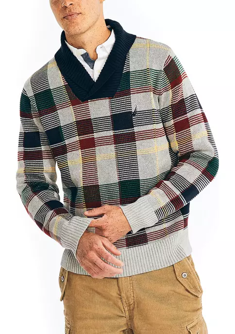 Cheapest ✨ Nautica Plaid Jacquard Shawl Collar Sweater ✔️ 5 Cheapest ✨ Nautica Plaid Jacquard Shawl Collar Sweater ✔️ - Image 5