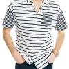 Cheap ⌛ Nautica Short Sleeve Striped Knit Camp 👚 Shirt 🔥