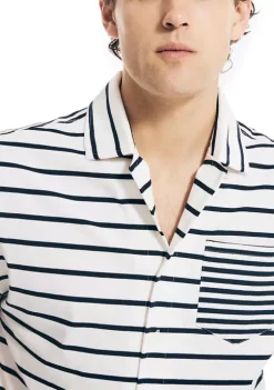 Cheap ⌛ Nautica Short Sleeve Striped Knit Camp 👚 Shirt 🔥 -Cheap Nautica Store Belk 941